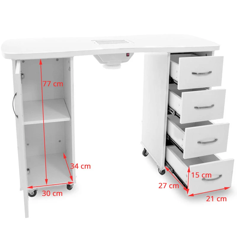 Bureau 2027 blanc deux armoires avec un absorbeur
