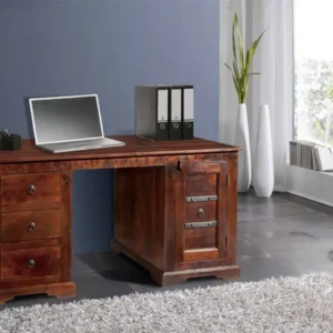 Bureau acacia 150x85x76 laqué nougat OXFORD