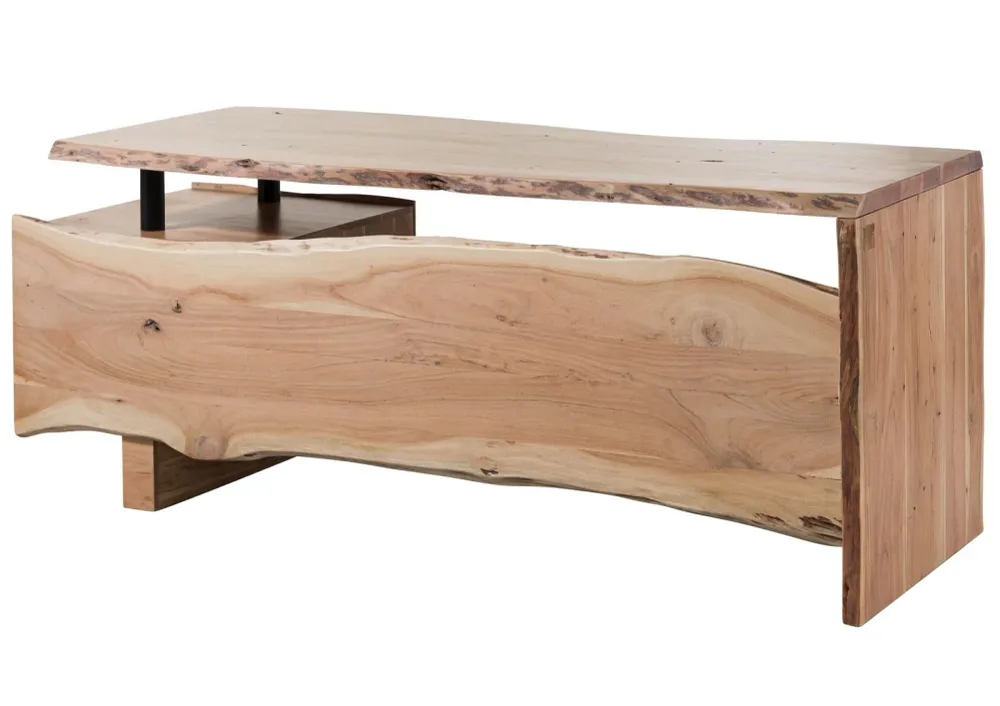 Bureau en acacia 170x70x76 laqué naturel PURE ACACIA