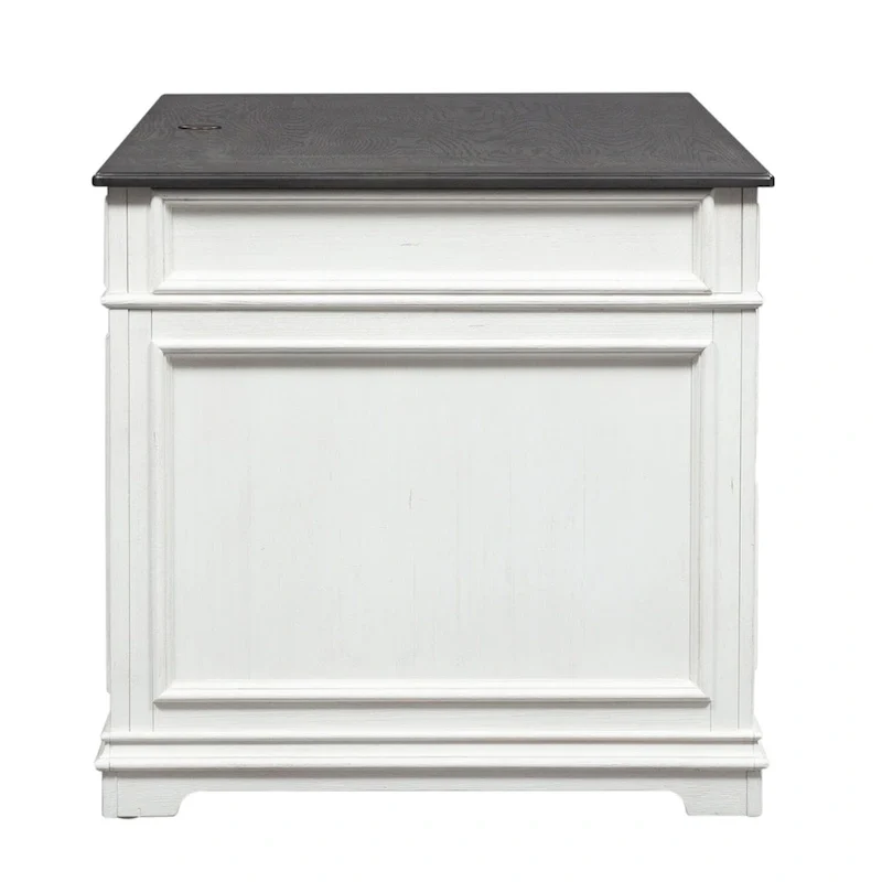 Bureau Allyson Park blanc anthracite brossé