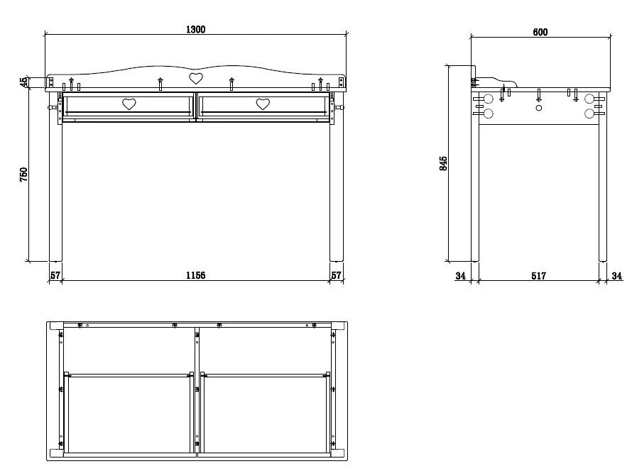 Bureau AMORI Blanc