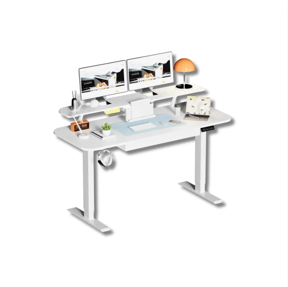 Bureau assis debout blanc