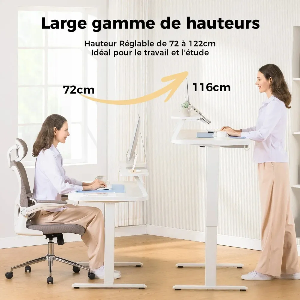 Bureau assis debout blanc