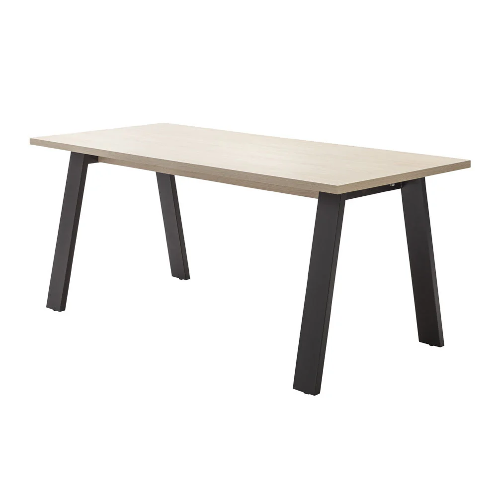 Bureau avec pieds en acier 172 cm Chêne et Noir "Made Italy"