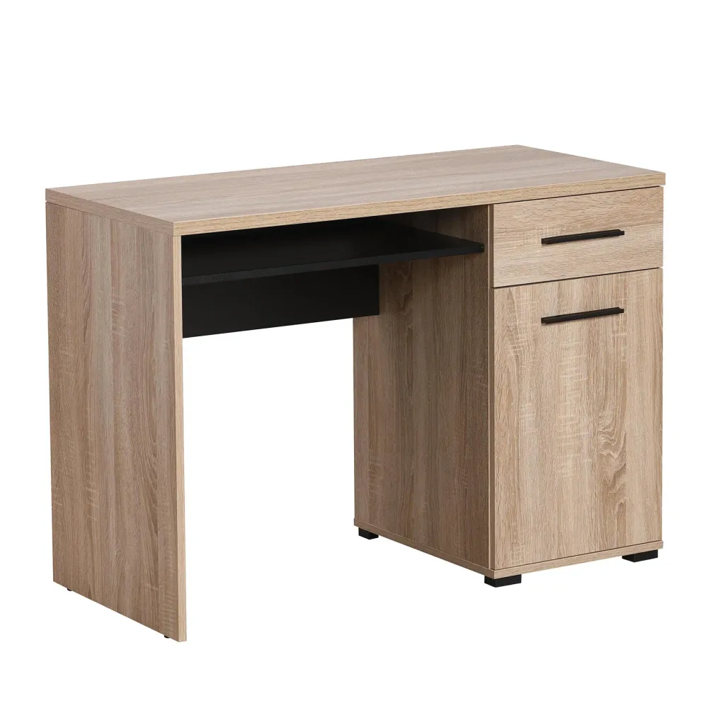 Bureau avec 1 porte et 1 tiroir 108 x 50 cm Poste PC pour chambre