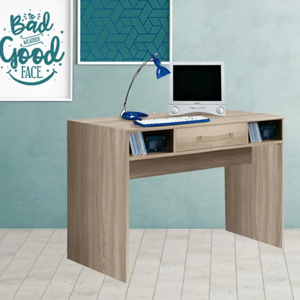 Bureau avec 1 tiroir 104 x 52 cm Station PC pour chambre Fabriqué en Italie