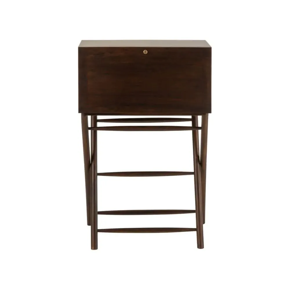 Bureau en Bois de Manguier Marron Foncé | Dila