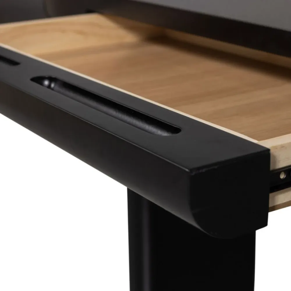 Bureau en bois noir DRAWER Mael signé WOOD