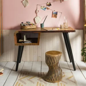 Bureau bois de récupération 116x59x79 laqué multicolore SIXTIES