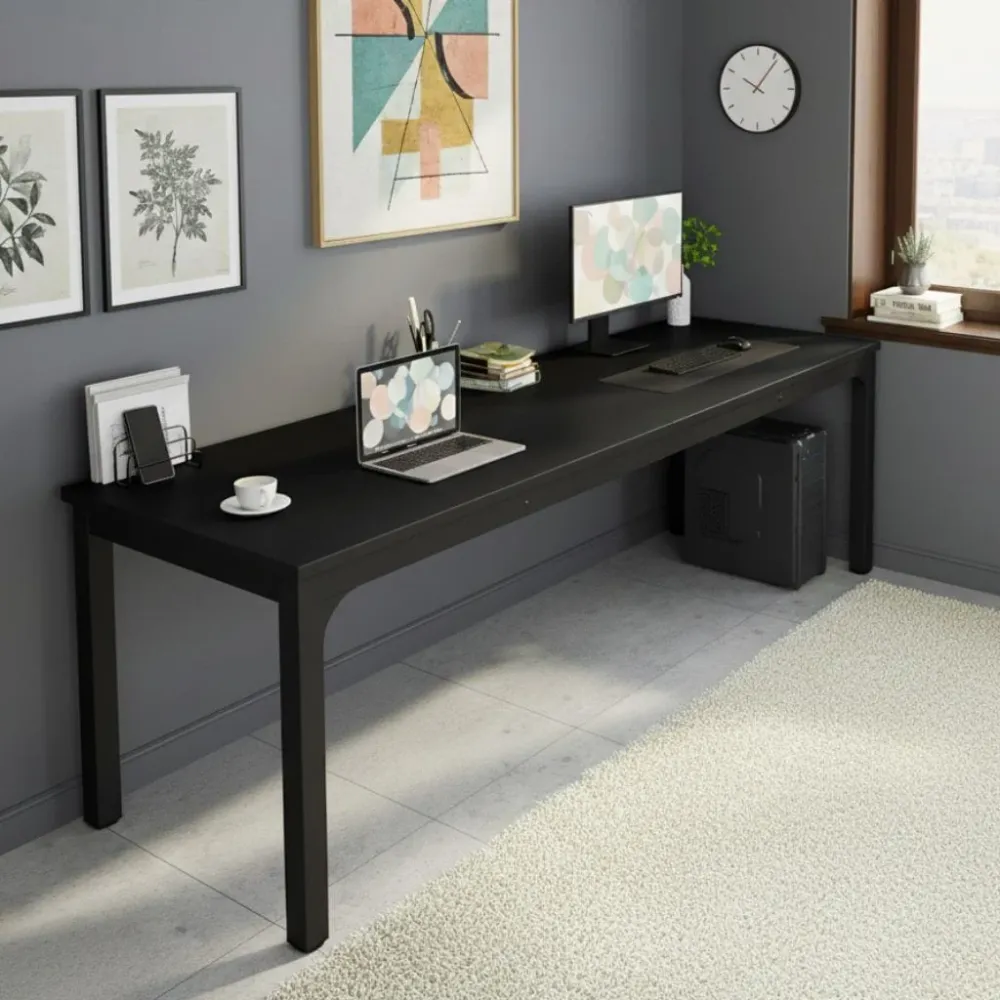 Bureau Bois Double 200 cm - Station de Travail 2 Personnes Bureau Cosy