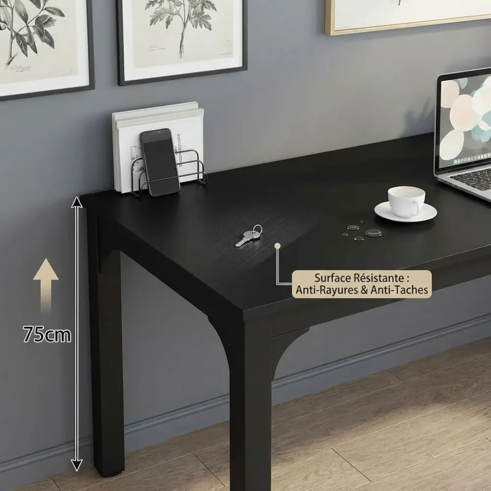 Bureau Bois Double 200 cm - Station de Travail 2 Personnes Bureau Cosy