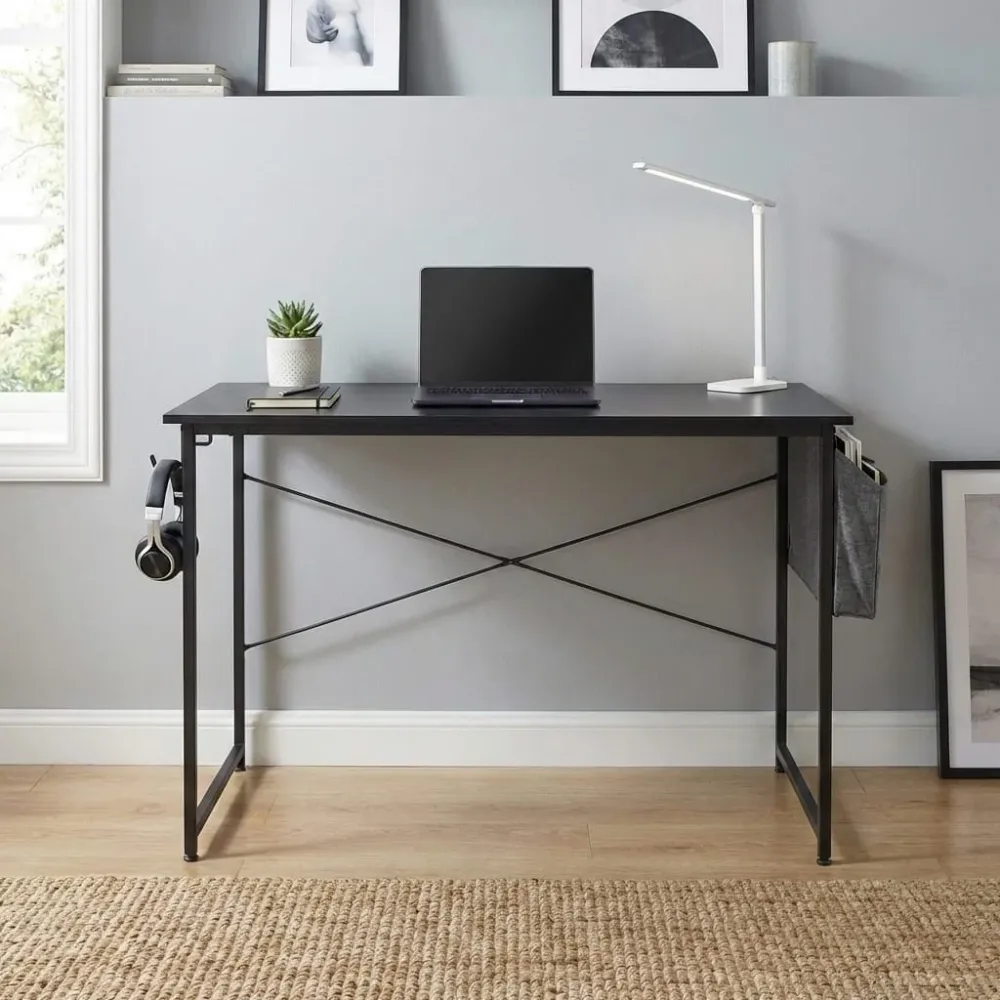 Bureau Bois MDF Compact avec Rangement - 100cm/120cm Bureau Cosy