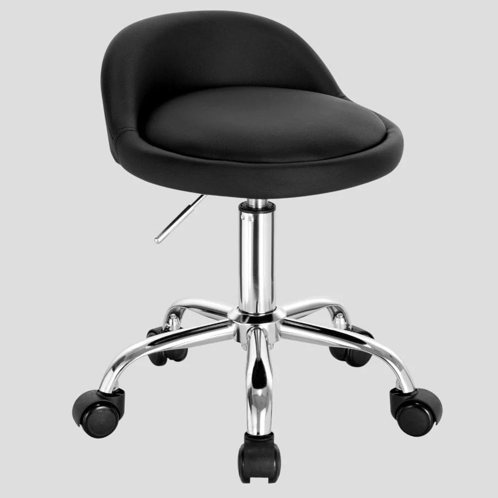 Tabouret de Bureau Pivotant à Roulettes - Hauteur Réglable avec Dossier Bas Bureau Cosy