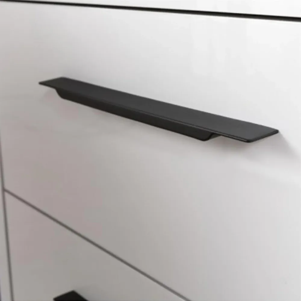 Bureau d'angle avec caisson à tiroirs laqué blanc 170 cm "Made Italy"