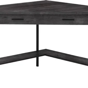 BUREAU D'ORDINATEUR - 42"L / COIN BOIS RÉCUPÉRÉ NOIR