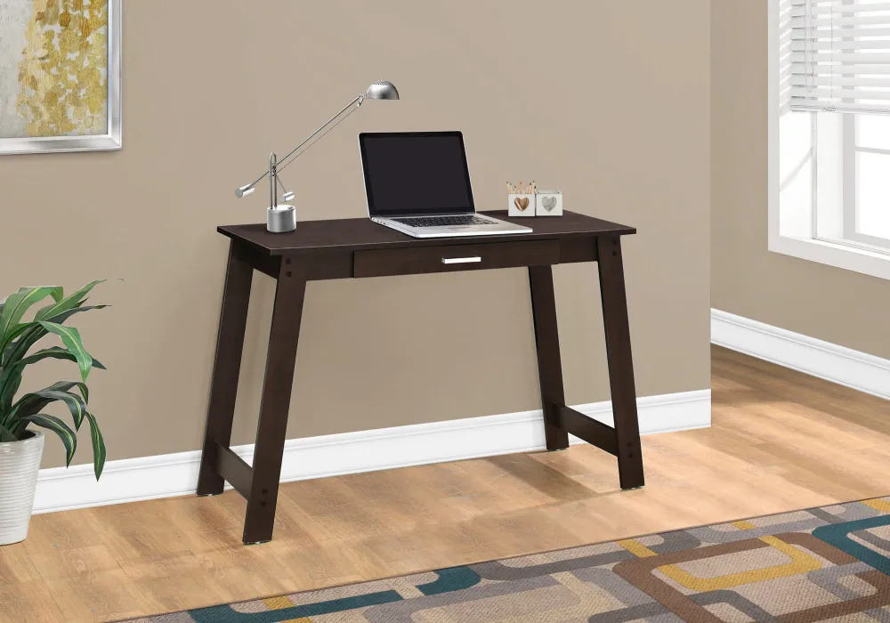 BUREAU D'ORDINATEUR - 42"L / ESPRESSO AVEC UN TIROIR DE RANGEMENT