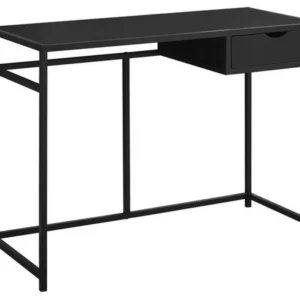 BUREAU D'ORDINATEUR - 42"L / NOIR / MÉTAL NOIR