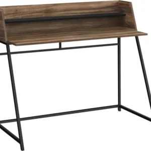 BUREAU D'ORDINATEUR - 48"L / BOIS DE RÉCUPÉRATION BRUN / MÉTAL NOIR