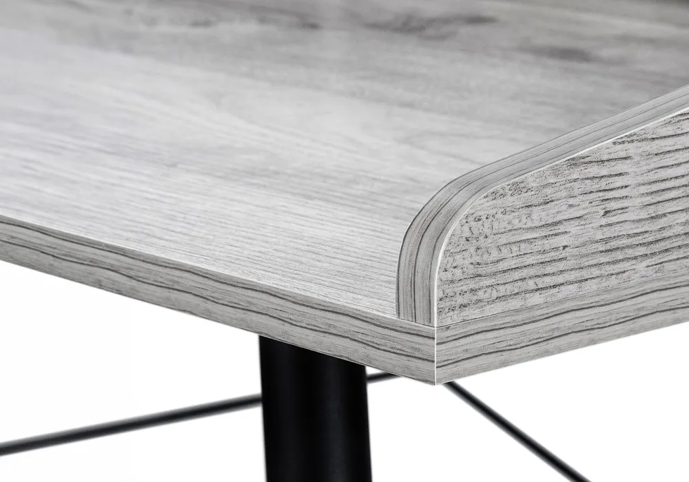 BUREAU D'ORDINATEUR - 48"L / GRIS / METAL NOIR ( Meuble Mtl )