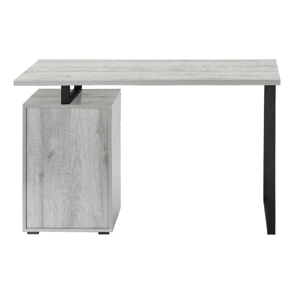 BUREAU D'ORDINATEUR - 48"L / GRIS ORIENTATION GAUCHE OU DROITE