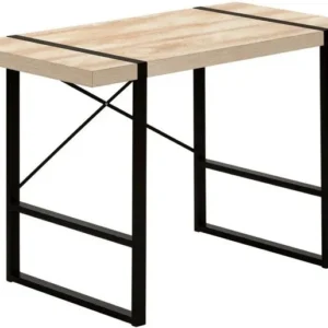 BUREAU D'ORDINATEUR - 48"L / NATUREL / METAL NOIR