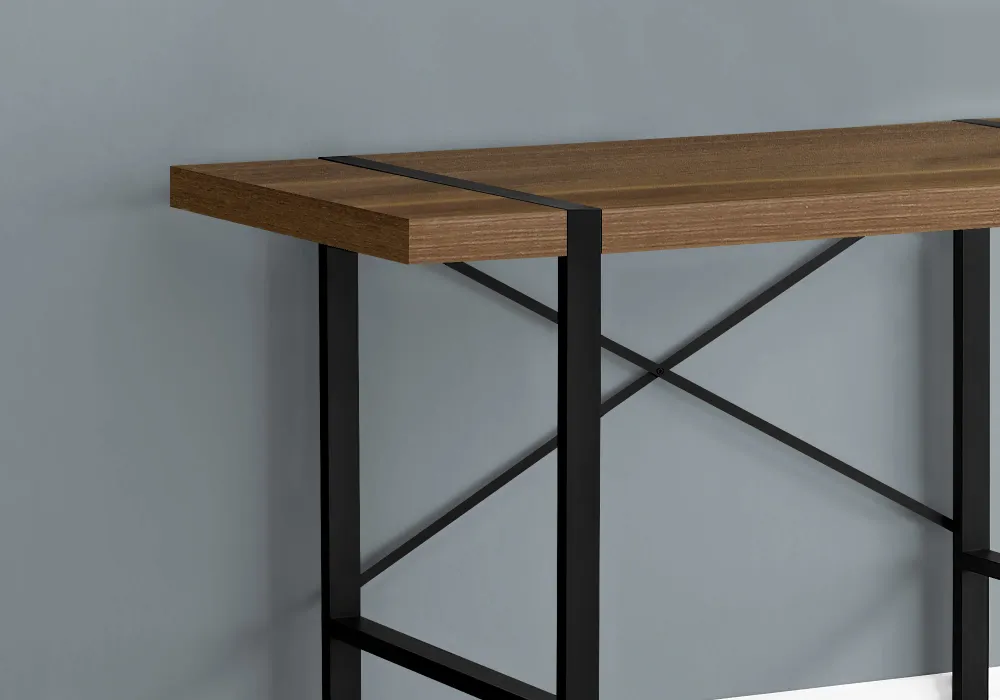 BUREAU D'ORDINATEUR - 48"L / NOYER / METAL NOIR