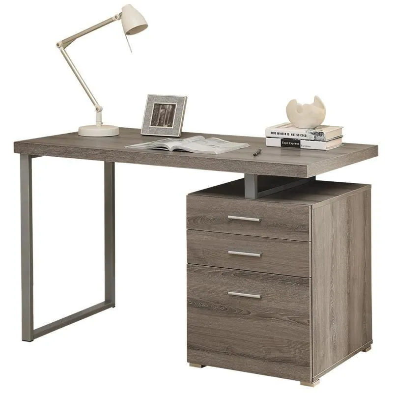 BUREAU D'ORDINATEUR - 48"L / TAUPE FONCÉ ORIENTATION GAUCHE OU DROITE