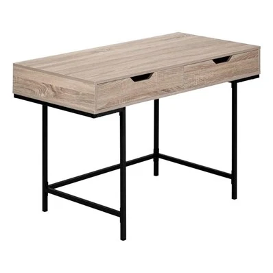 BUREAU D'ORDINATEUR - 48"L / TAUPE FONCE / METAL NOIR