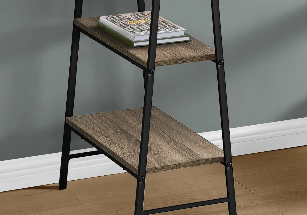 BUREAU D'ORDINATEUR - 48"L / TAUPE FONCE / METAL NOIR
