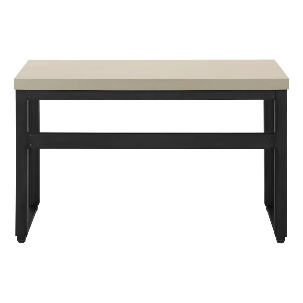 BUREAU D'ORDINATEUR - 48"L / TAUPE MODERNE / HAUTEUR AJUSTABLE / NOIR ( Meuble Mtl )