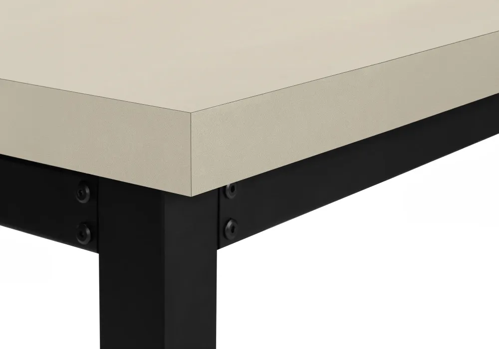 BUREAU D'ORDINATEUR - 48"L / TAUPE MODERNE / HAUTEUR AJUSTABLE / NOIR ( Meuble Mtl )