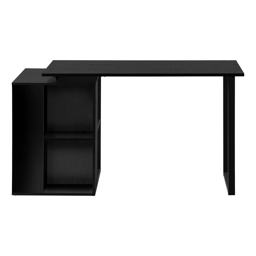 BUREAU D'ORDINATEUR - 55"L / CHENE NOIR ORIENTATION GAUCHE OU DROITE ( Meuble Mtl )