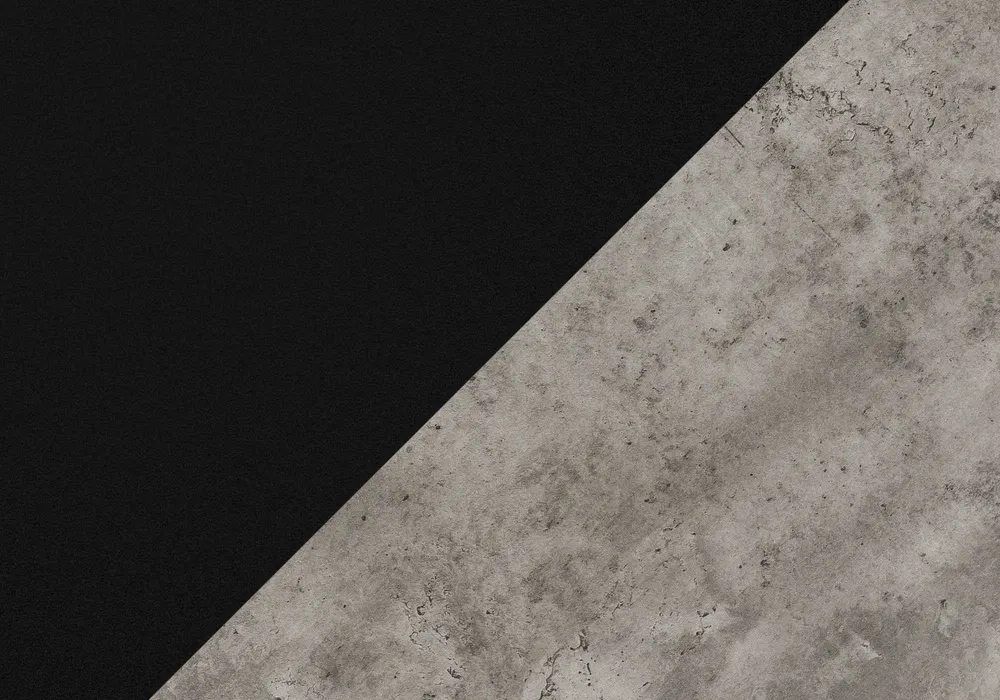 BUREAU D'ORDINATEUR - 60"L/NOIR/BÉTON GRIS/MÉTAL NOIR ( Meuble Mtl )