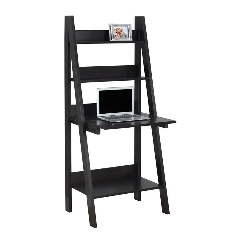 BUREAU D'ORDINATEUR - 61"H / STYLE ÉCHELLE ESPRESSO