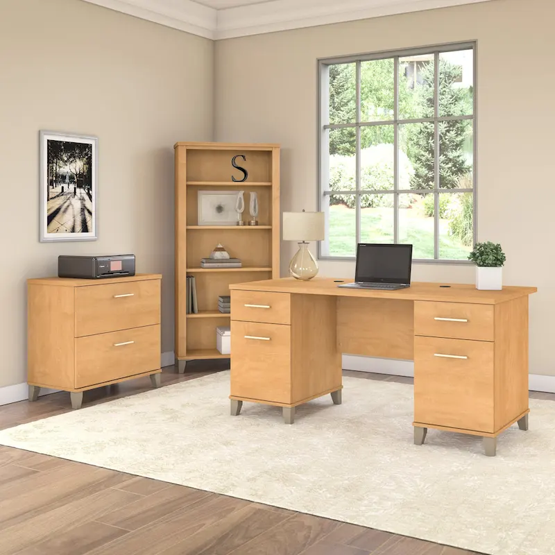 Bureau d'ordinateur de 60 po Bush Furniture Somerset avec tiroirs