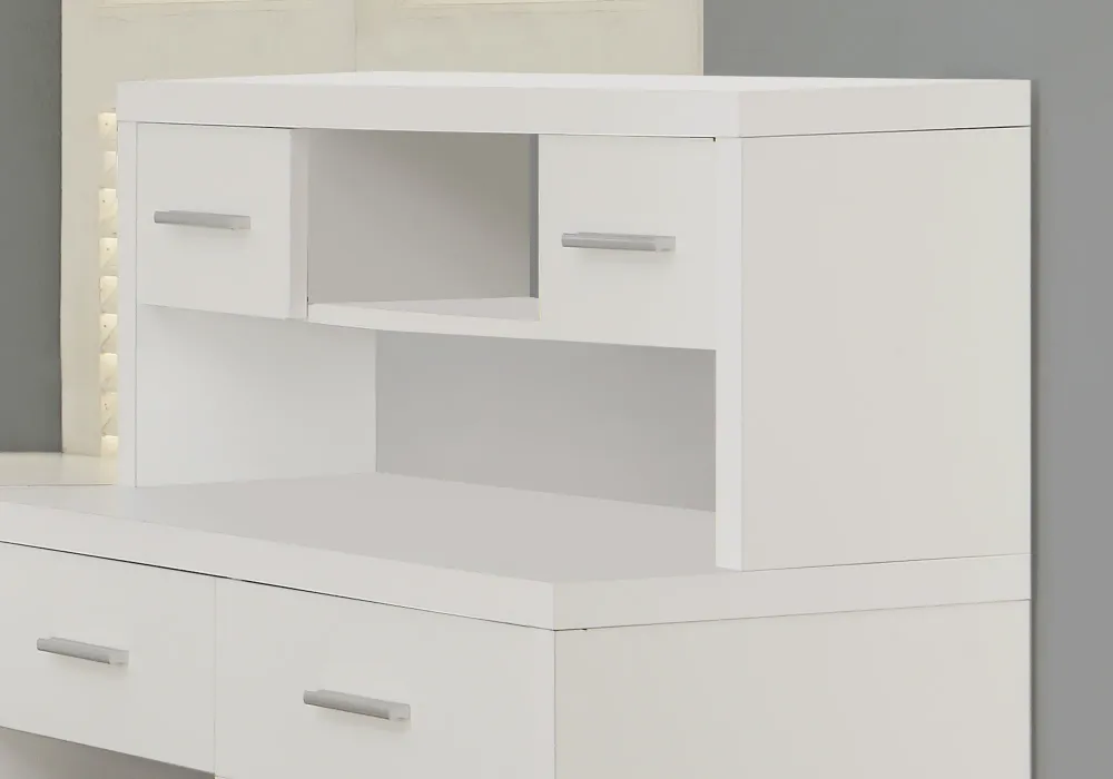 BUREAU D'ORDINATEUR - COIN GAUCHE OU DROIT BLANC
