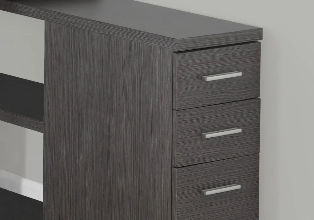BUREAU D'ORDINATEUR - COIN GAUCHE OU DROIT GRIS