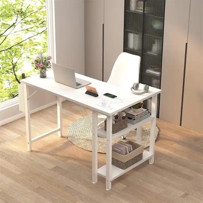 Bureau d'ordinateur en forme de L