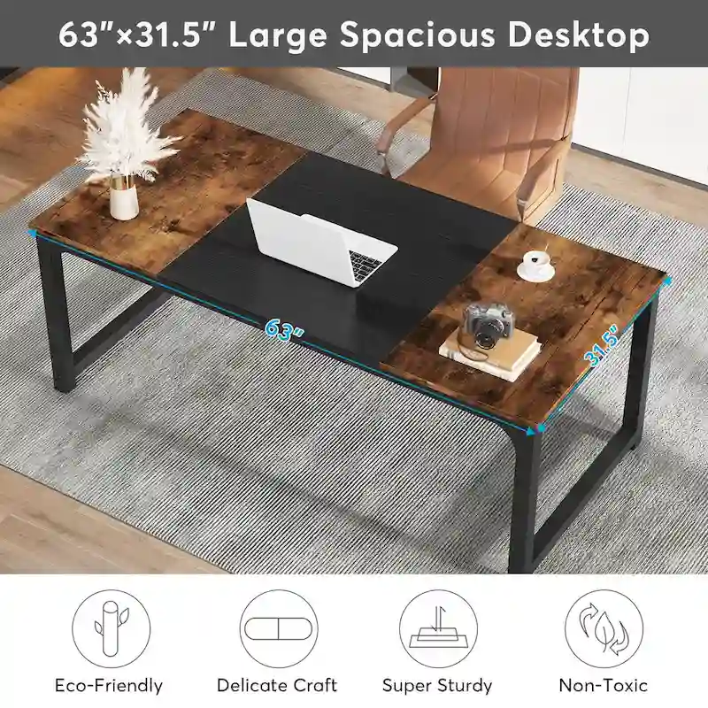 Bureau d'ordinateur 63 pouces de grande taille