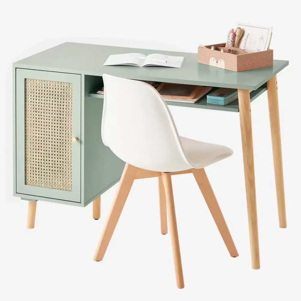 Bureau enfant cannage VERTBAUDET Poésie Vert
