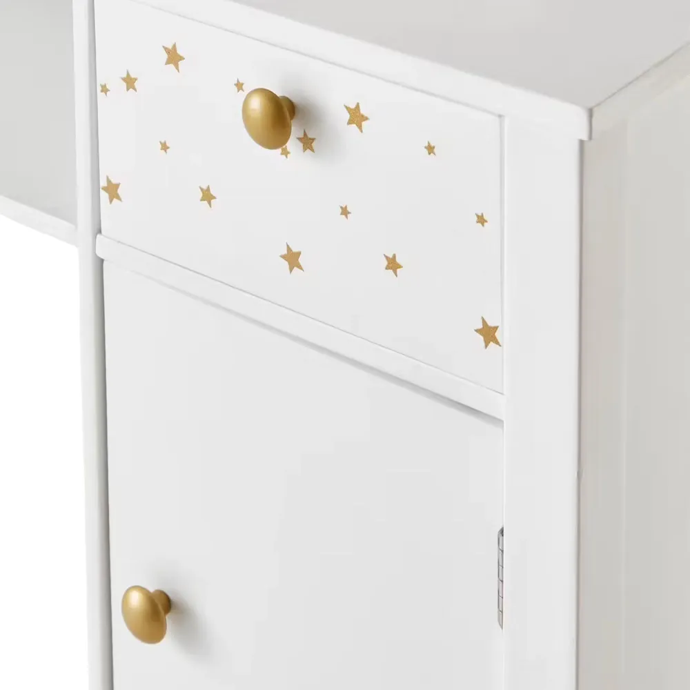 Bureau enfant VERTBAUDET Make wish blanc clair uni avec décor