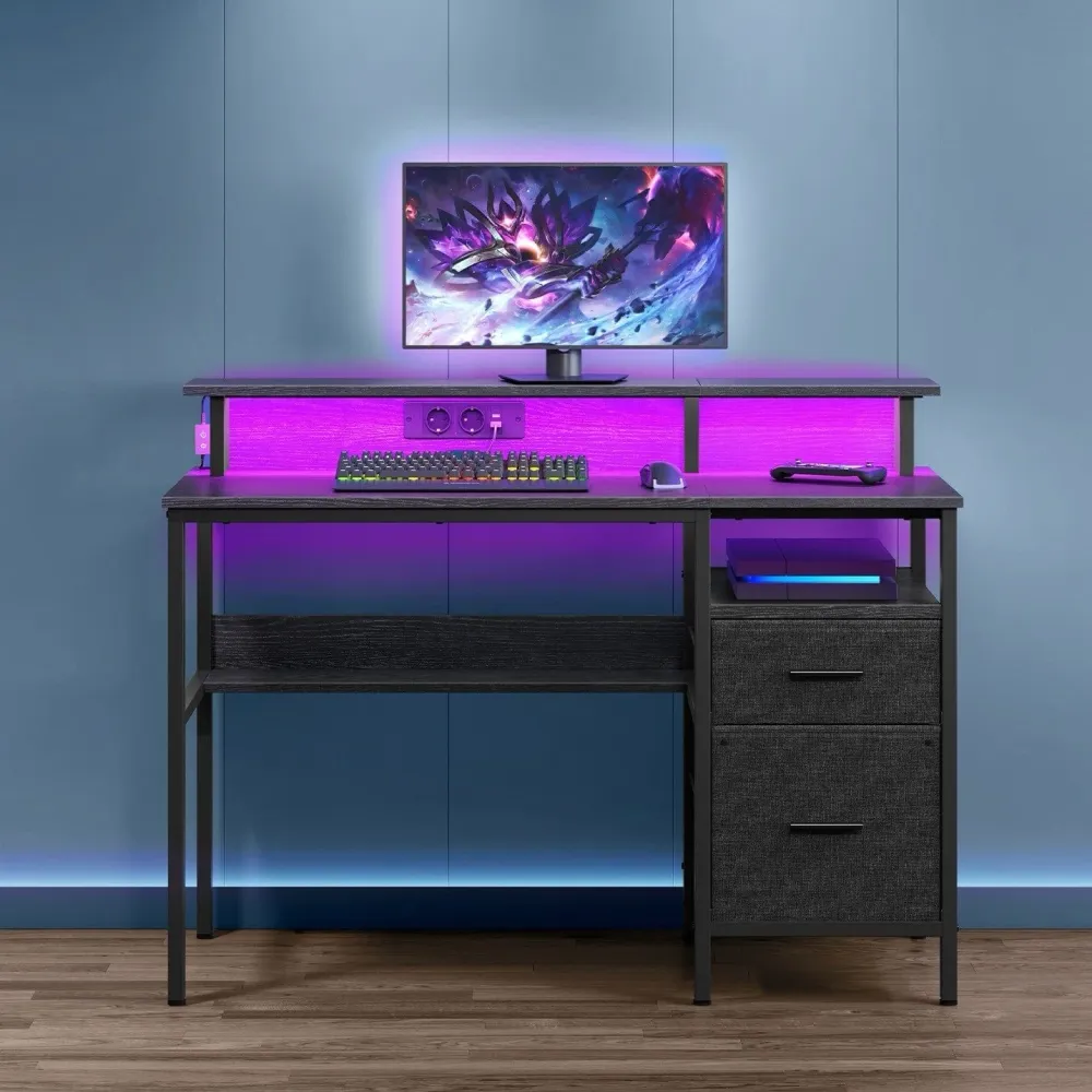 Bureau gamer led 120 cm