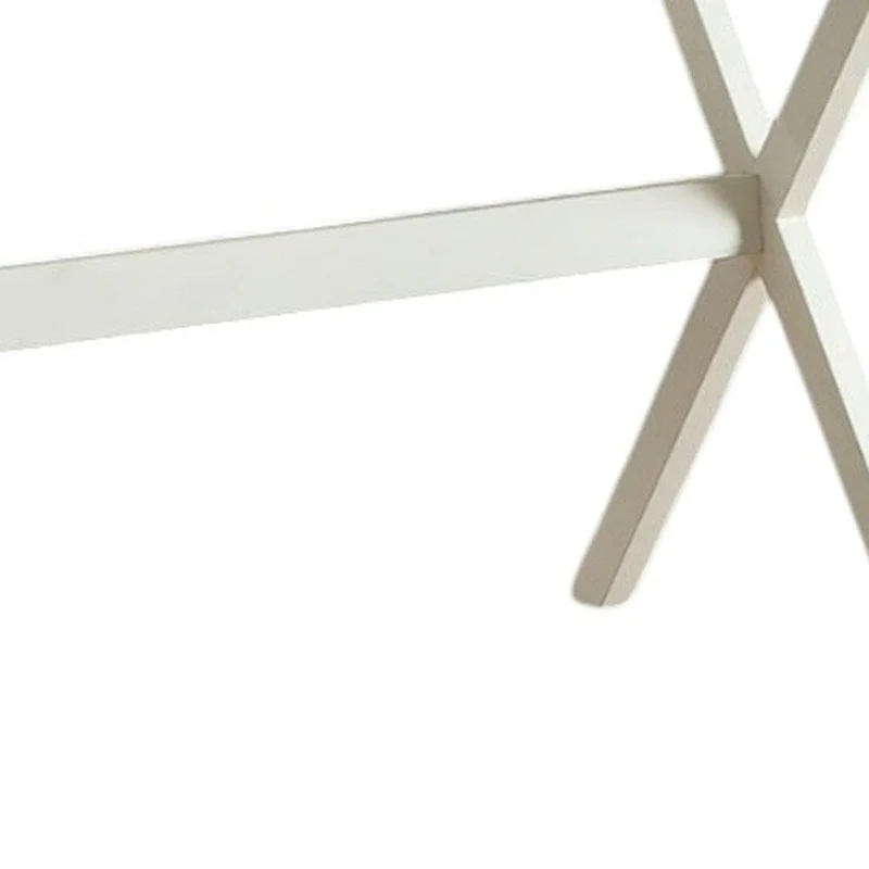 Bureau HomeRoots 34 en bois blanc vieilli avec plateau rabattable