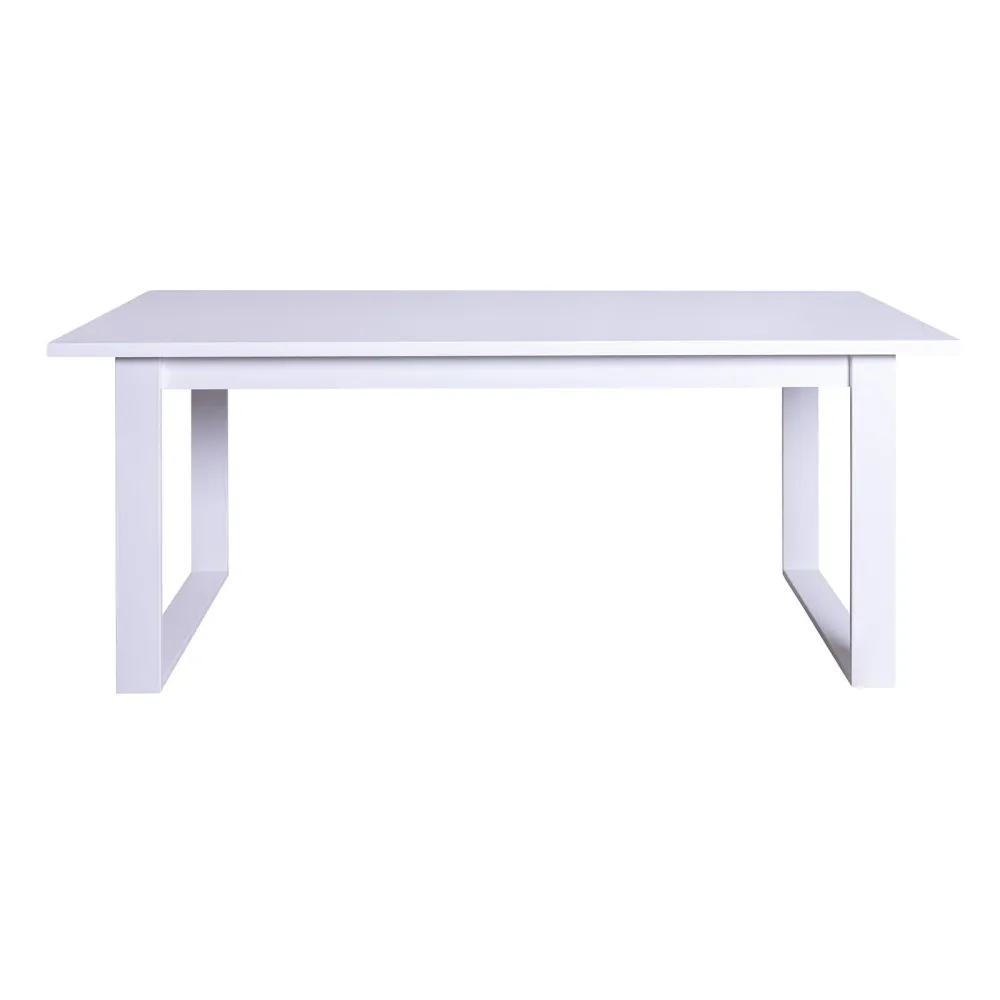 Bureau laqué blanc avec pieds en acier de 200 cm "Made Italy"
