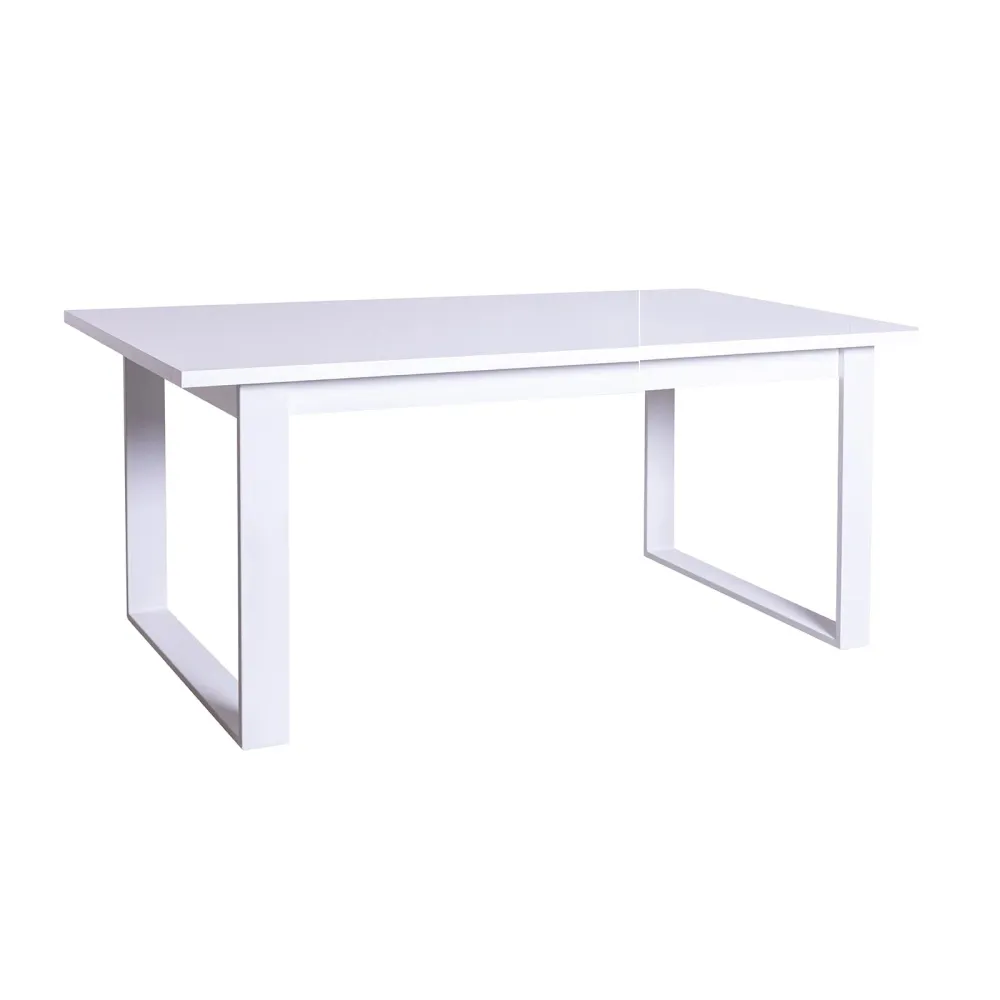 Bureau laqué blanc avec pieds en acier de 200 cm "Made Italy"