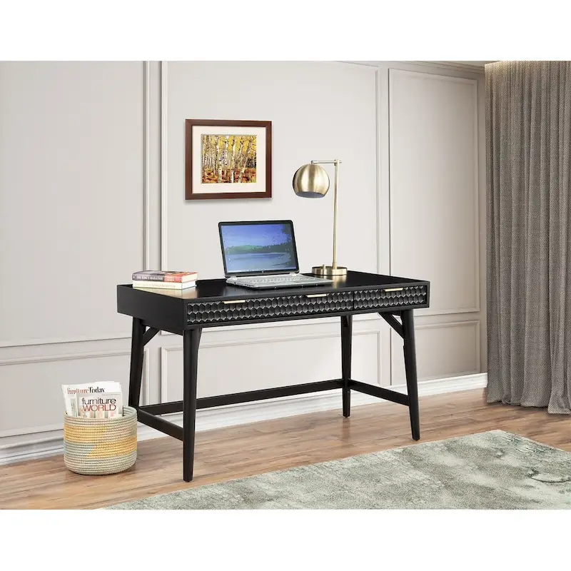 Bureau large Origins Alpine Black Pearl, noir