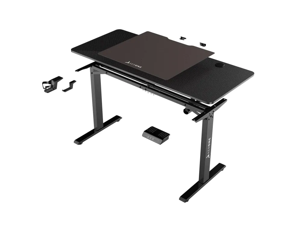 Bureau Électrique Gamer Blast - Carbon (140 cm)