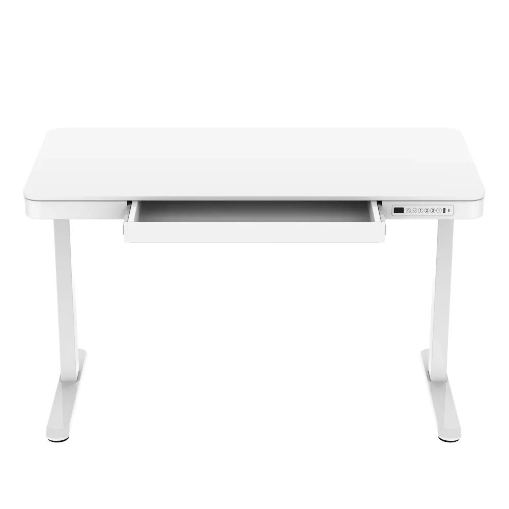 Bureau électrique Lykke 120x60cm Polar, Blanc