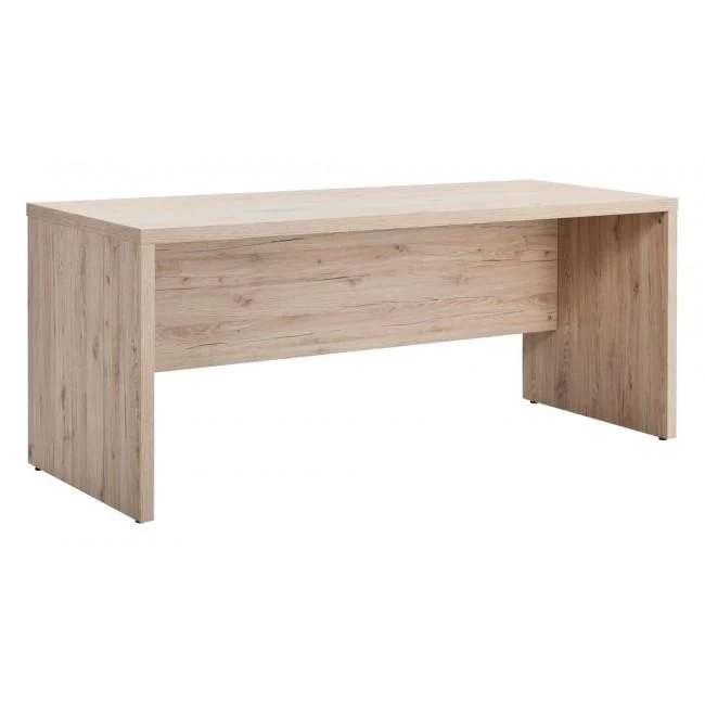 Bureau élégant 180 cm en chêne, station PC pour le bureau et le travail intelligent, fabriqué en Italie