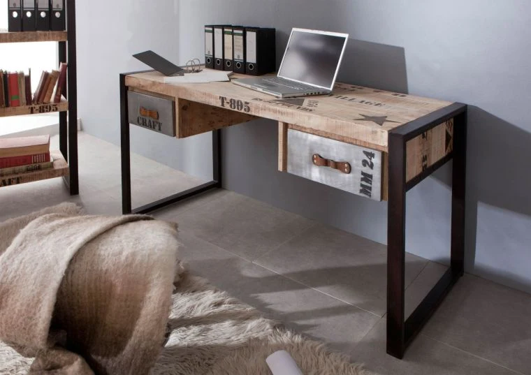 Bureau Mango 150x70x76 naturel imprimé FACTORY
